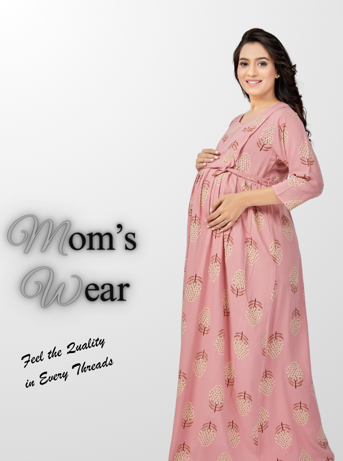 ONLY MINE New 4-IN-ONE Mom's Wear - Soft & Smooth Rayon | Maternity | Feeding | Maxi | Long Frock | Casual Wear | Perfect Maternity Collection for Pregnancy Women's