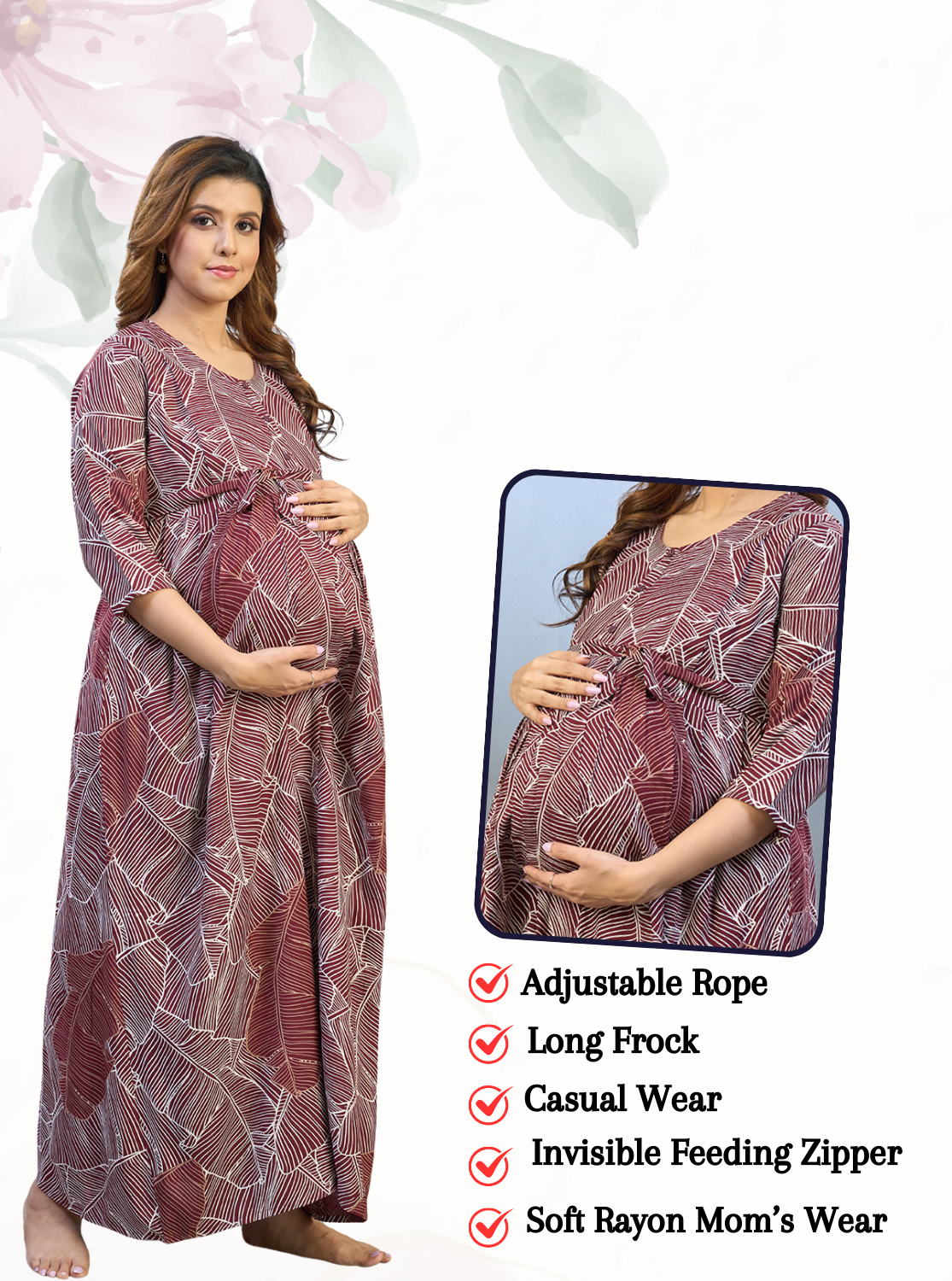 Buy Rayon Maternity Nighties Online