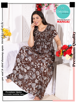 New Arrivals ONLY MINE Premium ALPINE Smokey Nighty | Beautiful Pleated Design | Side Pocket | Stylish Nighty for Trendy Women's | Your Perfect Nightwear Collection's (ALS)