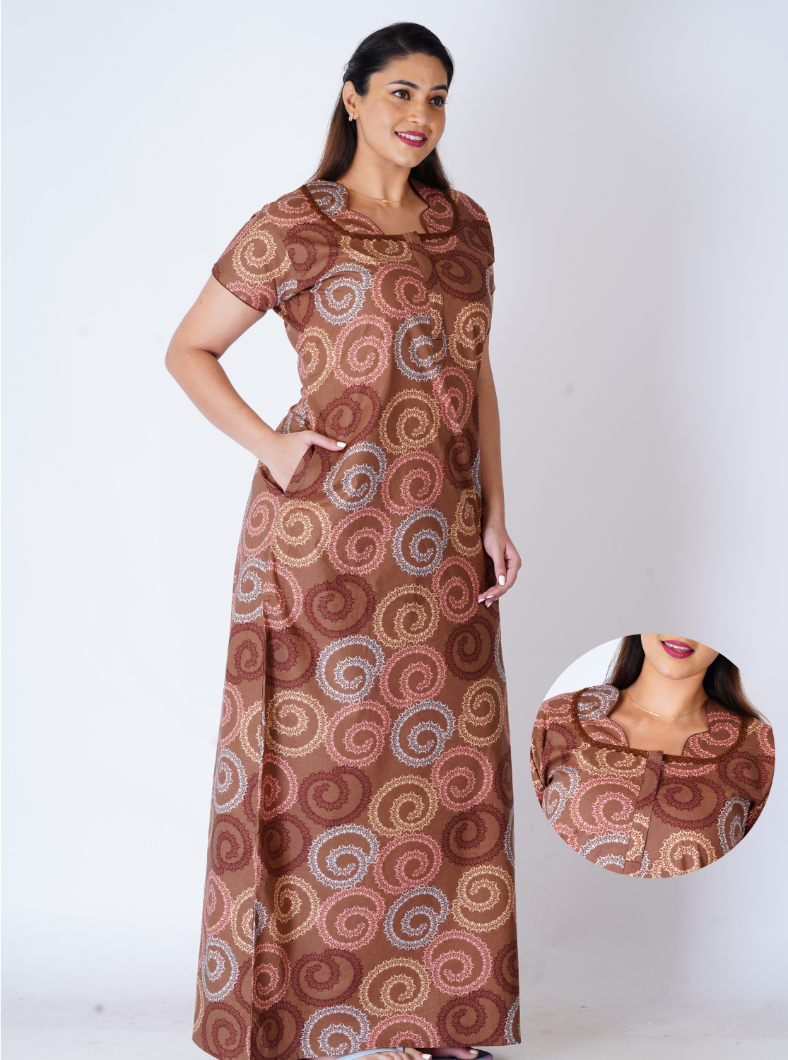 New Arrivals MANGAI Premium Cotton Printed Nighties- All Over Printed Stylish Nightwear for Stylish Women | Updated Design's