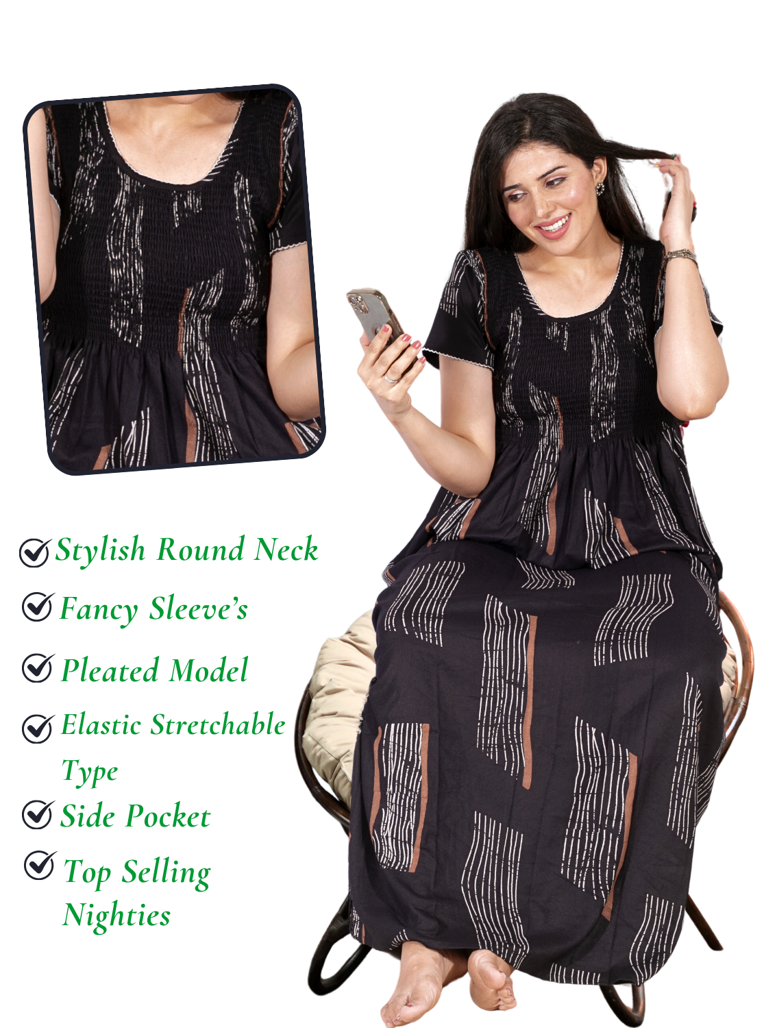 Stylish Nighty for Trendy Women's