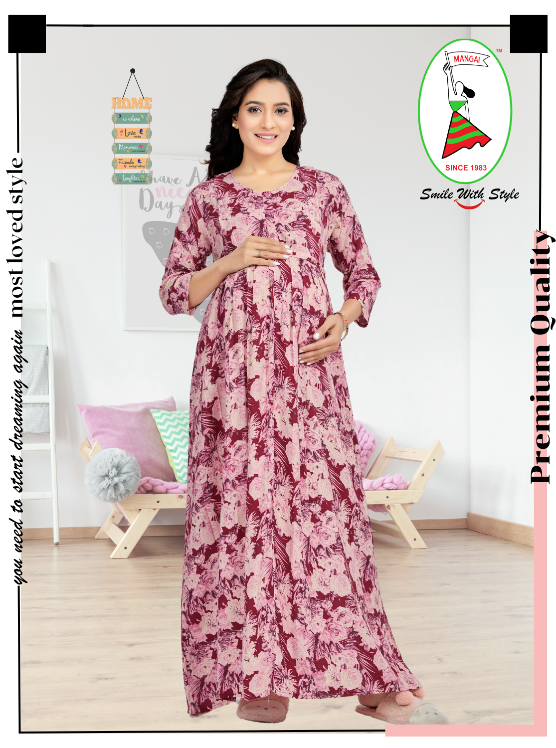 New Arrivals ONLY MINE New 4-IN-ONE Mom's Wear - Soft & Smooth Rayon | Maternity | Feeding | Maxi | Long Frock | Casual Wear | Perfect Maternity Collection for Pregnancy Women's