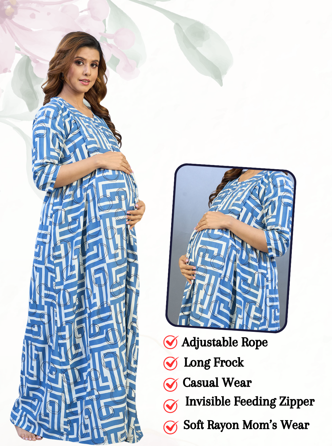 Buy Rayon Maternity Nighties Online