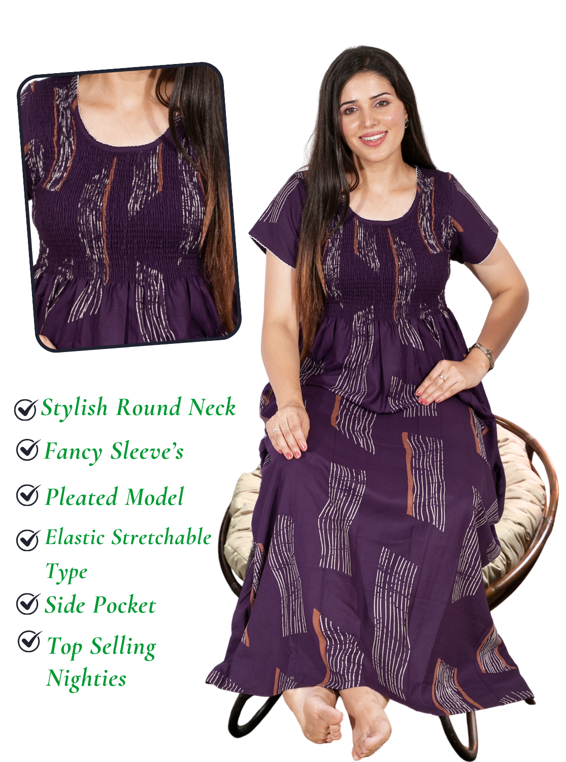 Stylish Nighty for Trendy Women's