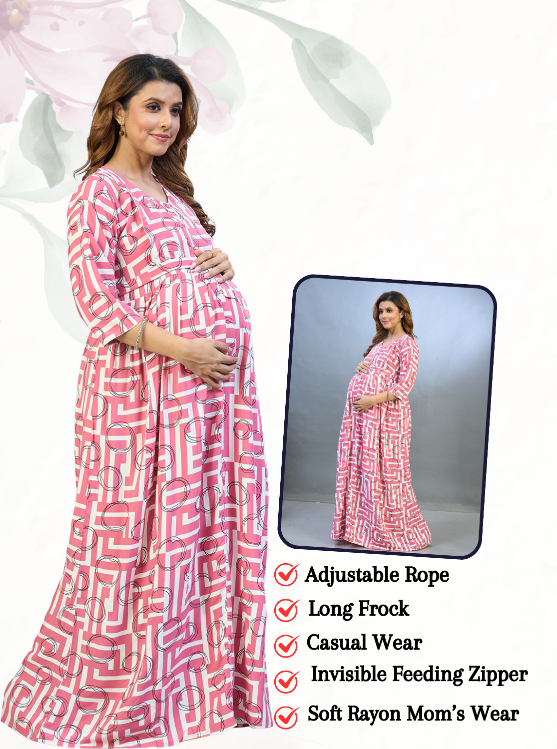 Buy Rayon Maternity Nighties Online