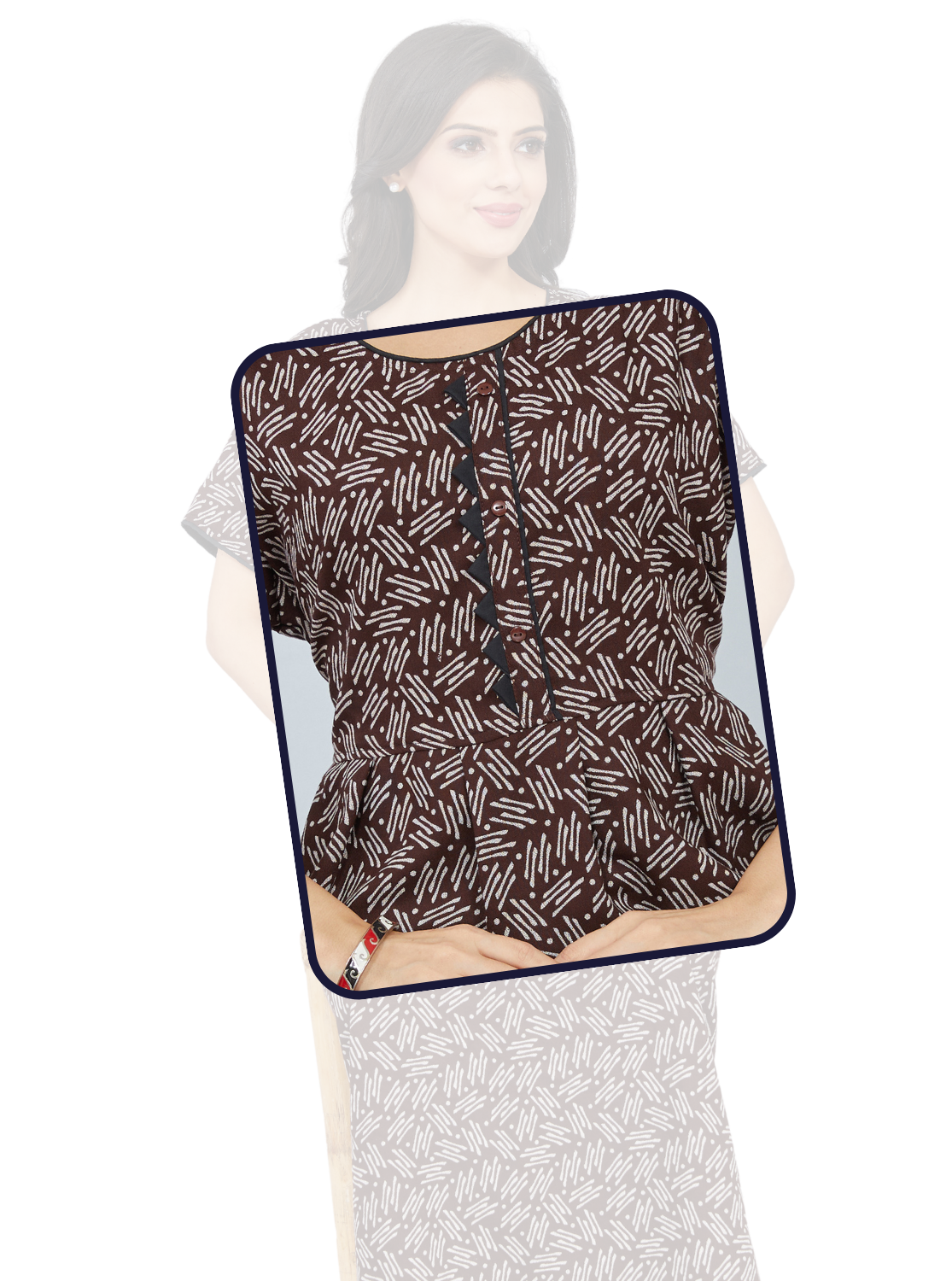 MANGAI New Premium Alpine KURTI Style | Full Length Stylish KURTI Model Nighties | Side Pocket | Half Sleeve | Perfect Nightwear Collection's for Trendy Women's