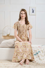 New Smocking Nighty | Stretchable Elastic Type | Beautiful Pleated Model | Side Pocket | Stylish Nighty for Stylish Women's (SYS)