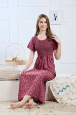 Printed Smocking Nighties Online