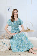 New Smocking Nighty | Stretchable Elastic Type | Beautiful Pleated Model | Side Pocket | Stylish Nighty for Stylish Women's (SYS)