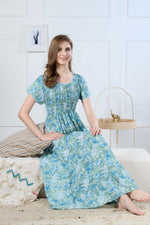 New Smocking Nighty | Stretchable Elastic Type | Beautiful Pleated Model | Side Pocket | Stylish Nighty for Stylish Women's (SYS)