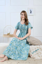 New Smocking Nighty | Stretchable Elastic Type | Beautiful Pleated Model | Side Pocket | Stylish Nighty for Stylish Women's (SYS)