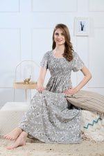 New Smocking Nighty | Stretchable Elastic Type | Beautiful Pleated Model | Side Pocket | Stylish Nighty for Stylish Women's (SYS)