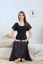New Smocking Nighty | Stretchable Elastic Type | Beautiful Pleated Model | Side Pocket | Stylish Nighty for Stylish Women's (SYS)