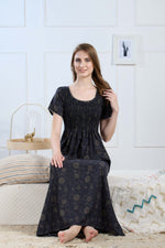 New Smocking Nighty | Stretchable Elastic Type | Beautiful Pleated Model | Side Pocket | Stylish Nighty for Stylish Women's (SYS)