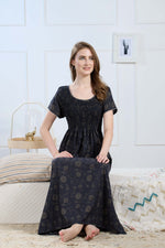 New Smocking Nighty | Stretchable Elastic Type | Beautiful Pleated Model | Side Pocket | Stylish Nighty for Stylish Women's (SYS)