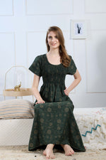 New Smocking Nighty | Stretchable Elastic Type | Beautiful Pleated Model | Side Pocket | Stylish Nighty for Stylish Women's (SYS)