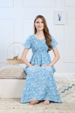 New Smocking Nighty | Stretchable Elastic Type | Beautiful Pleated Model | Side Pocket | Stylish Nighty for Stylish Women's (SYS)