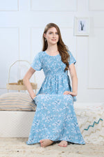 New Smocking Nighty | Stretchable Elastic Type | Beautiful Pleated Model | Side Pocket | Stylish Nighty for Stylish Women's (SYS)