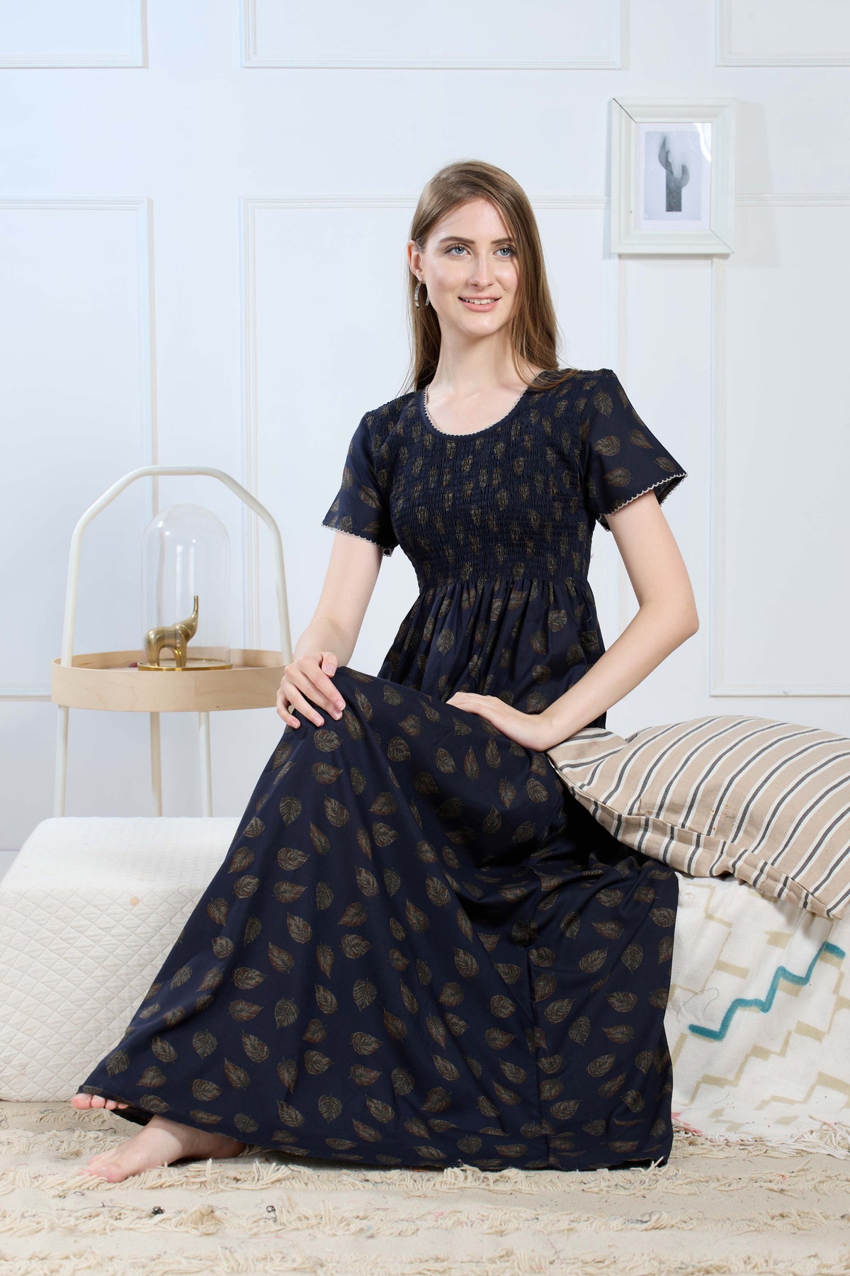 Printed Smocking Nighties Online