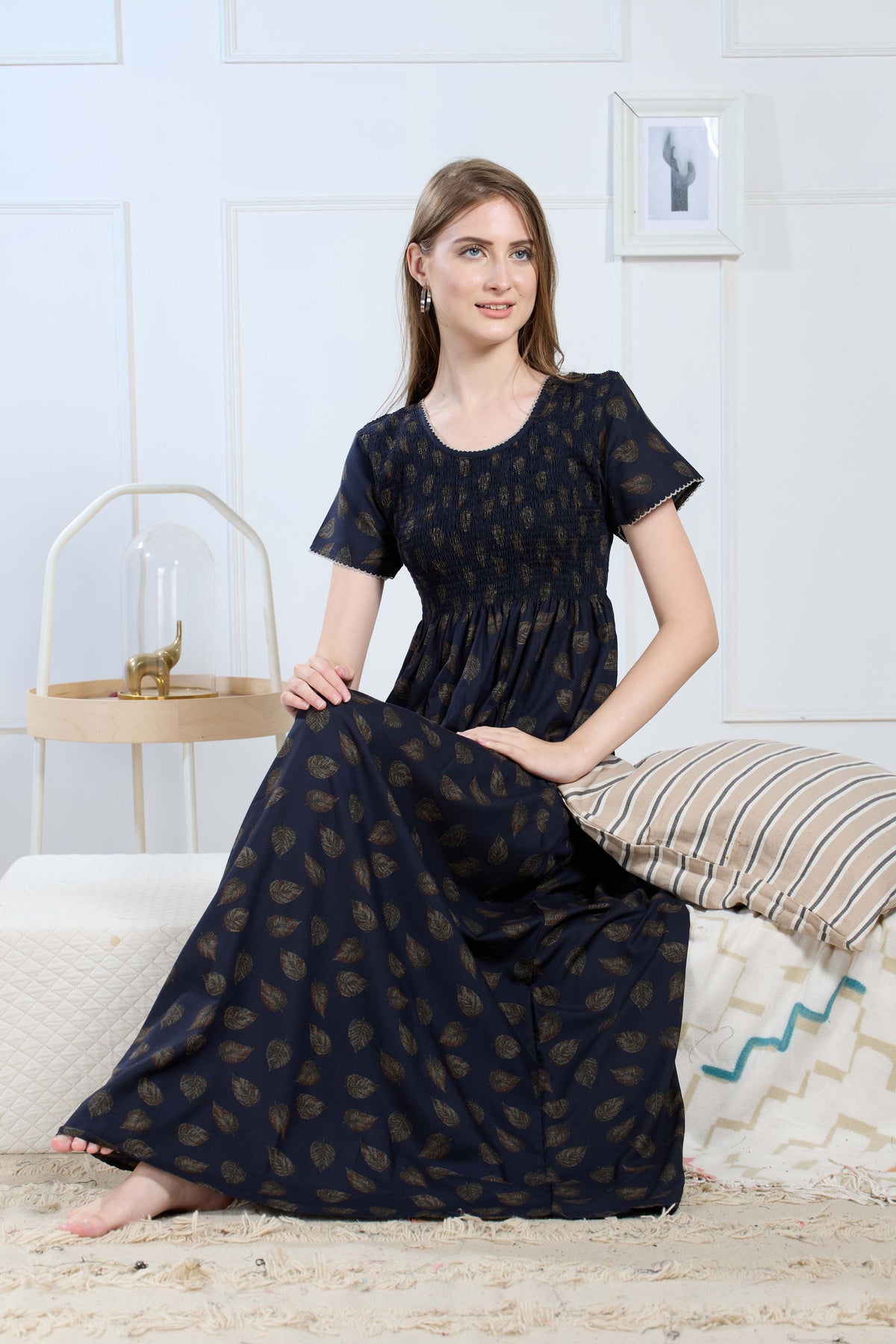 Printed Smocking Nighties Online