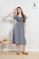 New Stylish Alpine Smocking Maxi Frock Model Nightgown for trendy Women's & Teenage Girl's (ASM)