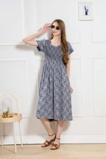 New Stylish Alpine Smocking Maxi Frock Model Nightgown for trendy Women's & Teenage Girl's (ASM)