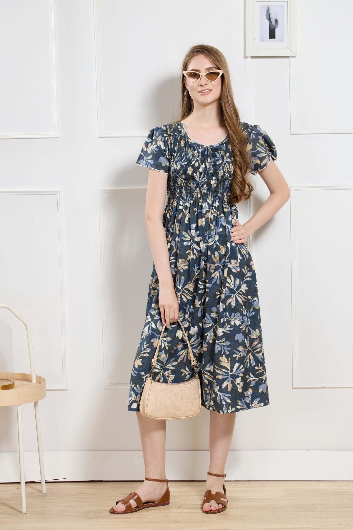New Stylish Alpine Smocking Maxi Frock Model Nightgown for trendy Women's & Teenage Girl's (ASM)
