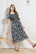 New Stylish Alpine Smocking Maxi Frock Model Nightgown for trendy Women's & Teenage Girl's (ASM)