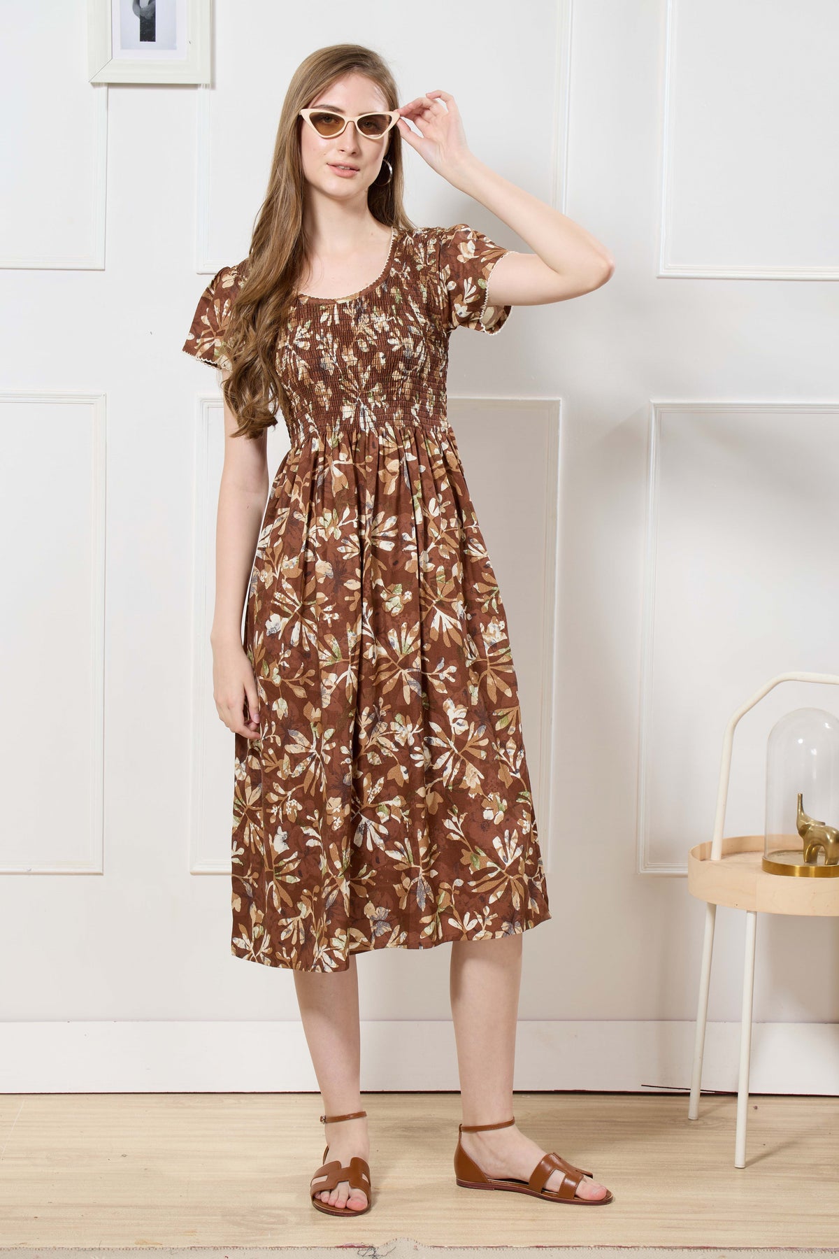 New Stylish Alpine Smocking Maxi Frock Model Nightgown for trendy Women's & Teenage Girl's (ASM)