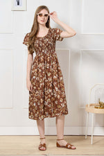 New Stylish Alpine Smocking Maxi Frock Model Nightgown for trendy Women's & Teenage Girl's (ASM)