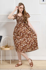 New Stylish Alpine Smocking Maxi Frock Model Nightgown for trendy Women's & Teenage Girl's (ASM)