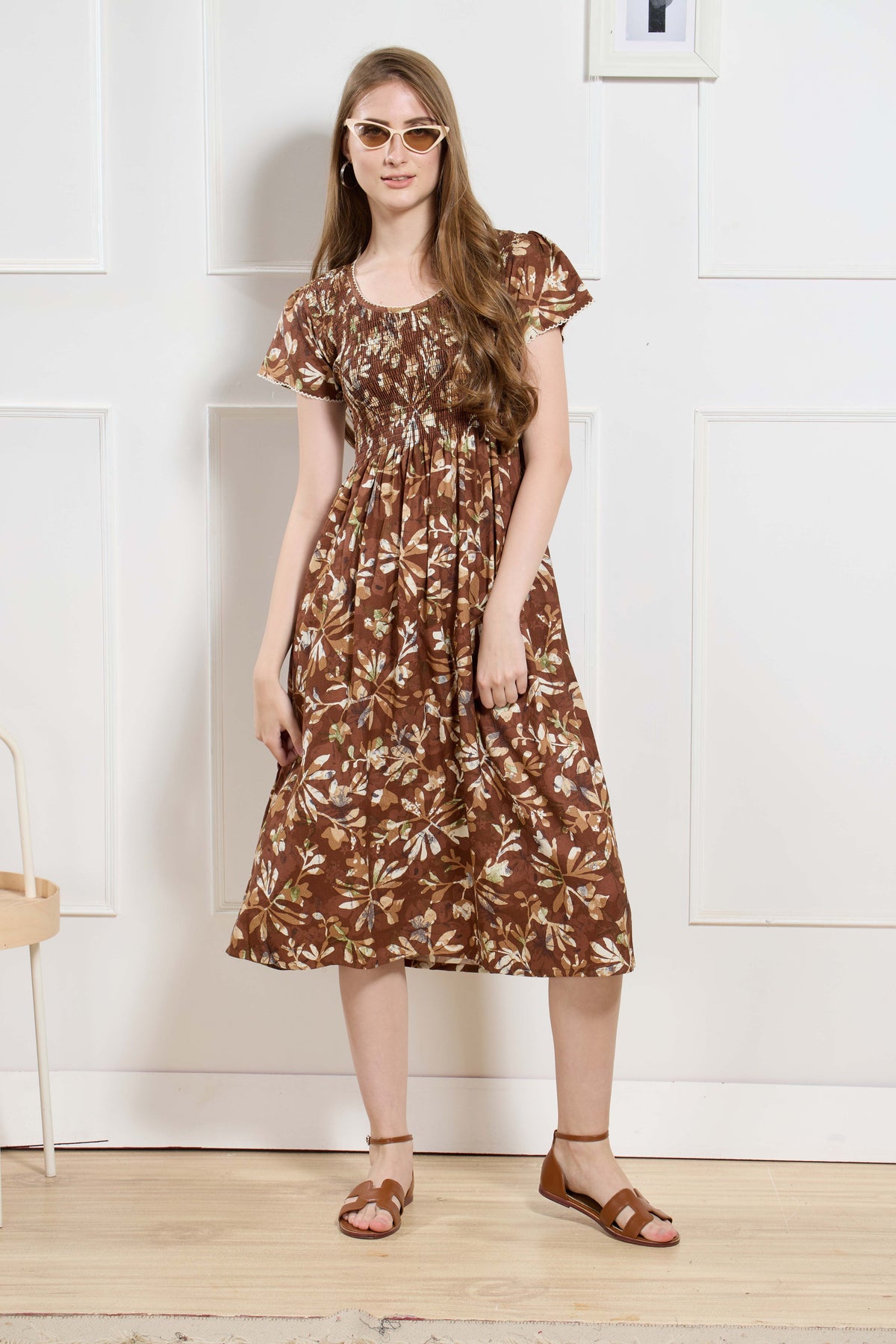 New Stylish Alpine Smocking Maxi Frock Model Nightgown for trendy Women's & Teenage Girl's (ASM)
