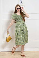 New Stylish Alpine Smocking Maxi Frock Model Nightgown for trendy Women's & Teenage Girl's (ASM)