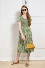 New Stylish Alpine Smocking Maxi Frock Model Nightgown for trendy Women's & Teenage Girl's (ASM)