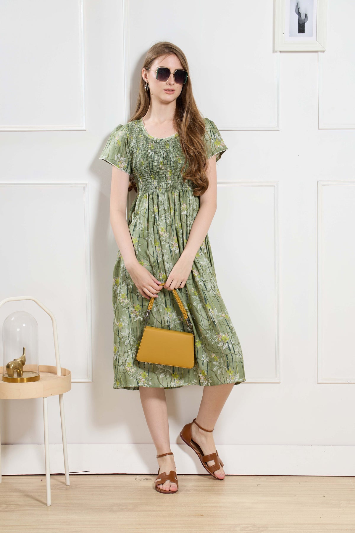 New Stylish Alpine Smocking Maxi Frock Model Nightgown for trendy Women's & Teenage Girl's (ASM)