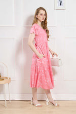 Rayon MAXI FROCK Model Nighties | Fancy Petal Sleeve | Fancy Neck & Side Pocket | Pleated Frock MAXI Style | Trendy Collection's for Stylish Women & Teenage Girl (FSF)