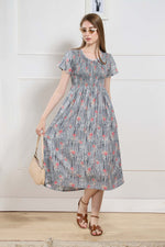 New Stylish Alpine Smocking Maxi Frock Model Nightgown for trendy Women's & Teenage Girl's (ASM)