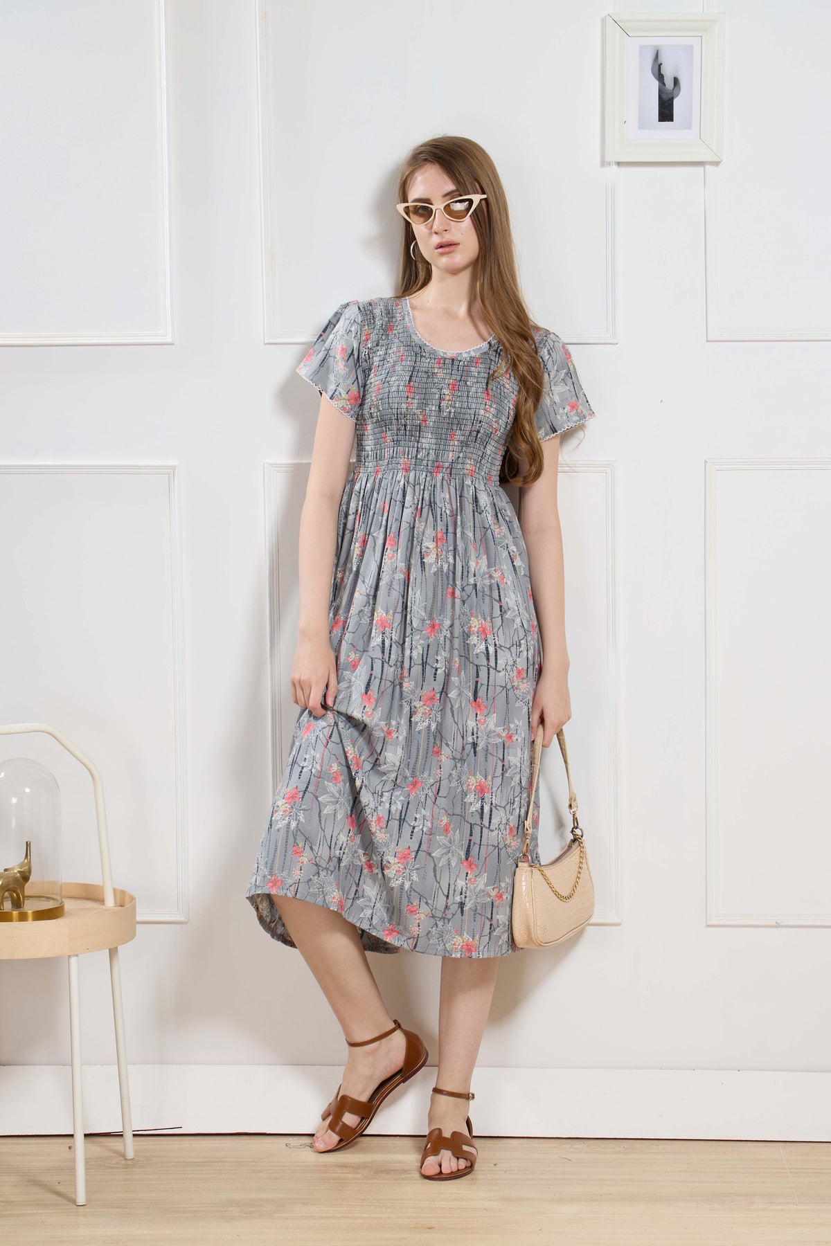 New Stylish Alpine Smocking Maxi Frock Model Nightgown for trendy Women's & Teenage Girl's (ASM)
