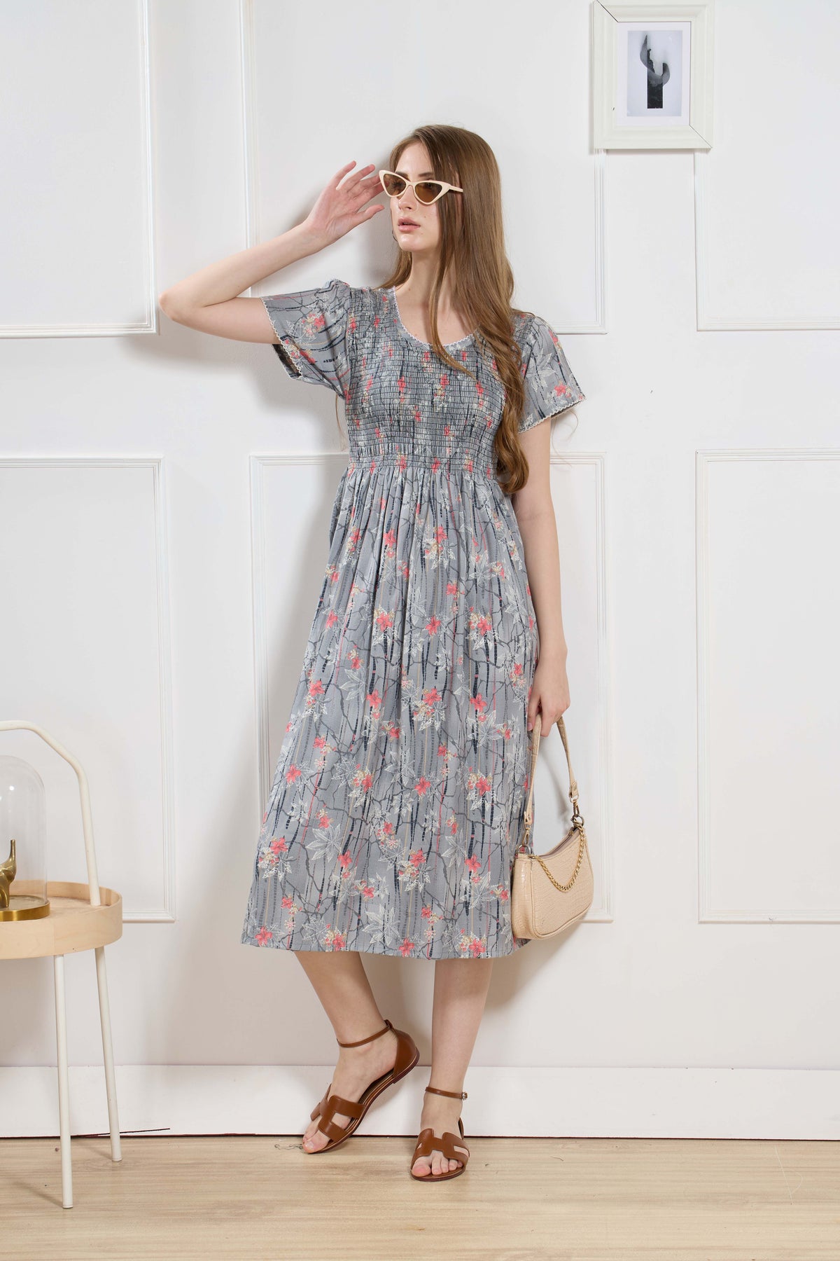 New Stylish Alpine Smocking Maxi Frock Model Nightgown for trendy Women's & Teenage Girl's (ASM)