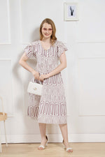 Rayon MAXI FROCK Model Nighties | Fancy Petal Sleeve | Fancy Neck & Side Pocket | Pleated Frock MAXI Style | Trendy Collection's for Stylish Women & Teenage Girl (FSF)