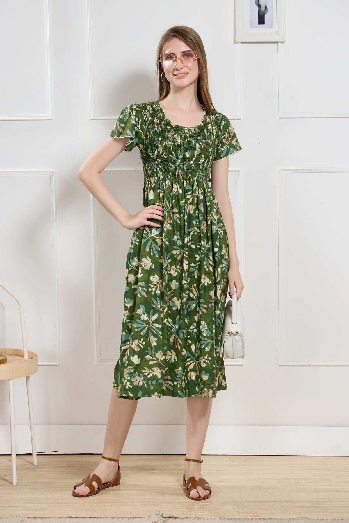 New Stylish Alpine Smocking Maxi Frock Model Nightgown for trendy Women's & Teenage Girl's (ASM)