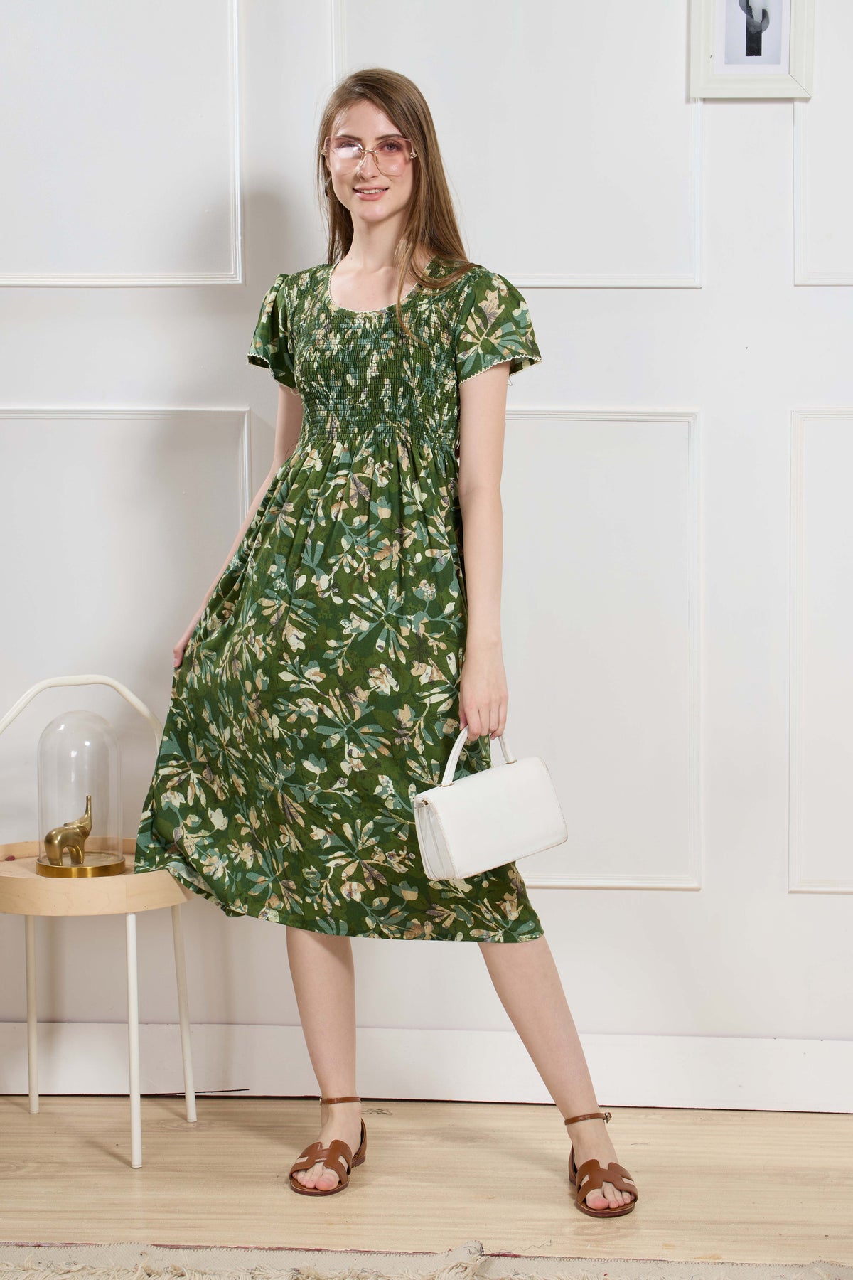 New Stylish Alpine Smocking Maxi Frock Model Nightgown for trendy Women's & Teenage Girl's (ASM)