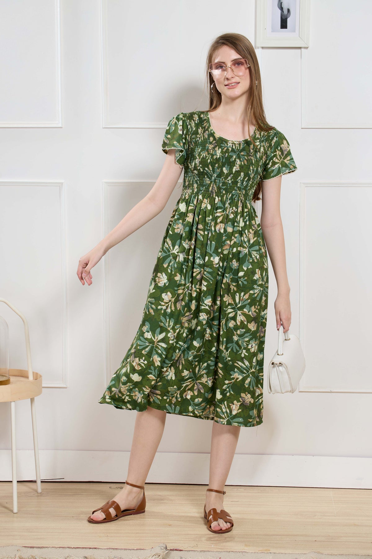 New Stylish Alpine Smocking Maxi Frock Model Nightgown for trendy Women's & Teenage Girl's (ASM)