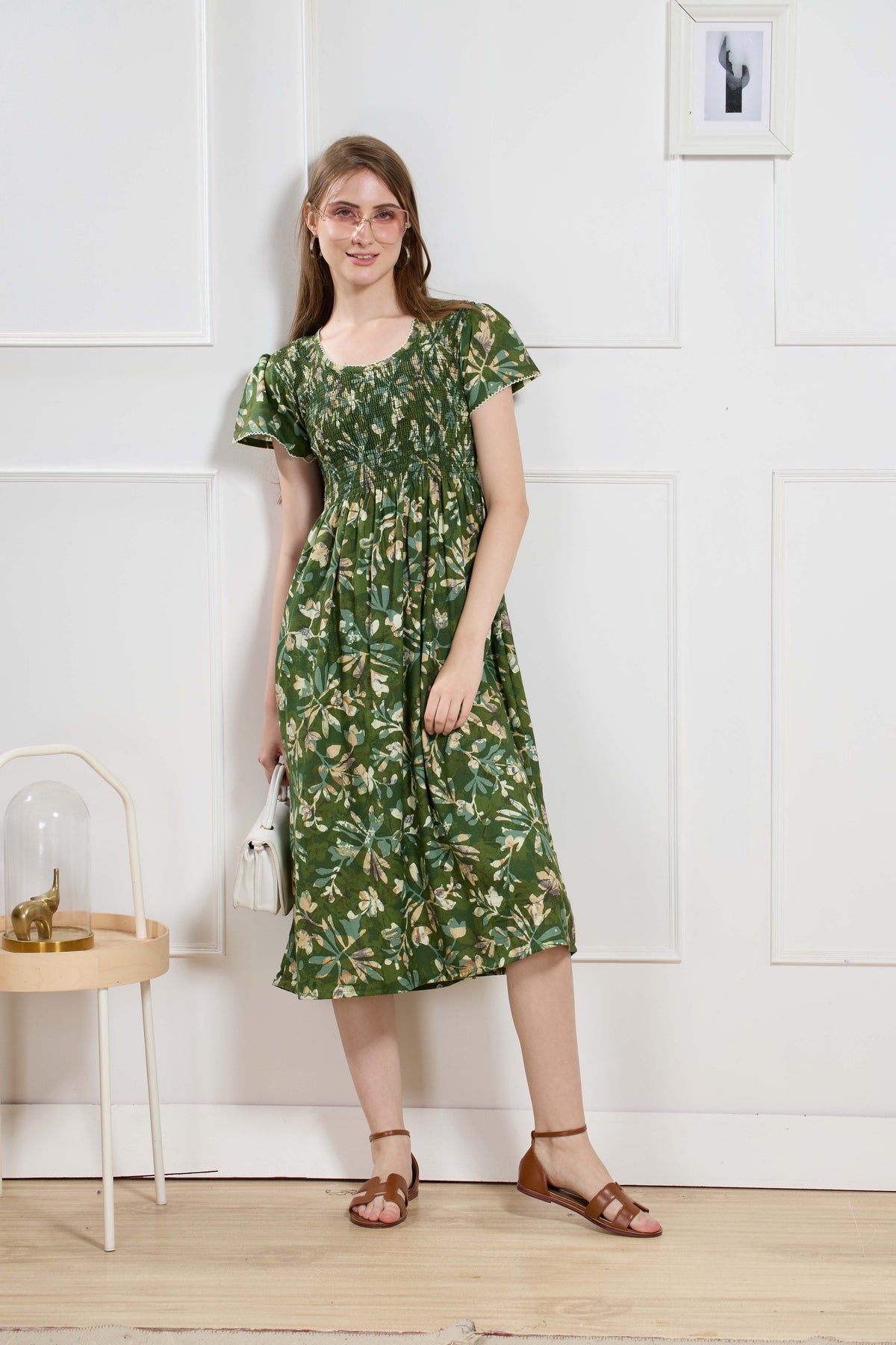 New Stylish Alpine Smocking Maxi Frock Model Nightgown for trendy Women's & Teenage Girl's (ASM)