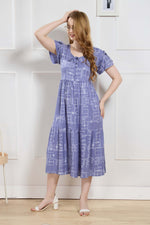 Rayon MAXI FROCK Model Nighties | Fancy Petal Sleeve | Fancy Neck & Side Pocket | Pleated Frock MAXI Style | Trendy Collection's for Stylish Women & Teenage Girl (FSF)