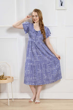Rayon MAXI FROCK Model Nighties | Fancy Petal Sleeve | Fancy Neck & Side Pocket | Pleated Frock MAXI Style | Trendy Collection's for Stylish Women & Teenage Girl (FSF)