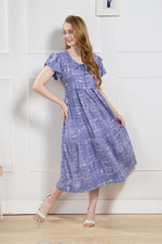Rayon MAXI FROCK Model Nighties | Fancy Petal Sleeve | Fancy Neck & Side Pocket | Pleated Frock MAXI Style | Trendy Collection's for Stylish Women & Teenage Girl (FSF)