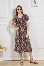 New Stylish Alpine Smocking Maxi Frock Model Nightgown for trendy Women's & Teenage Girl's (ASM)