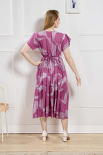 Rayon MAXI FROCK Model Nighties | Fancy Petal Sleeve | Fancy Neck & Side Pocket | Pleated Frock MAXI Style | Trendy Collection's for Stylish Women & Teenage Girl (FSF)