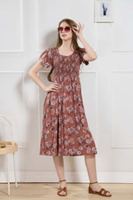 New Stylish Alpine Smocking Maxi Frock Model Nightgown for trendy Women's & Teenage Girl's (ASM)